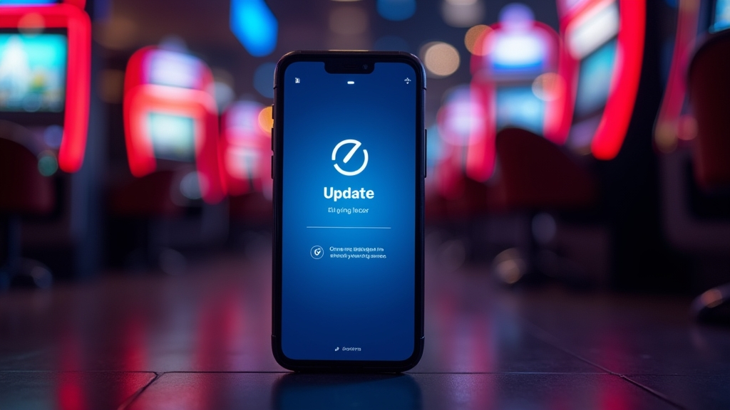 Smartphone atualizando a nova versão do app Blaze Crash