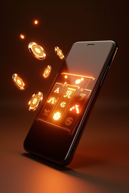 Smartphone com app Blaze Crash
